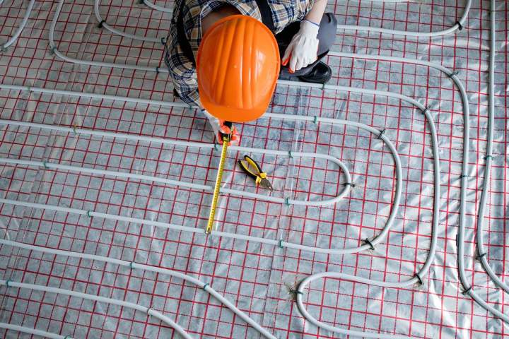 Pose d’un plancher chauffant